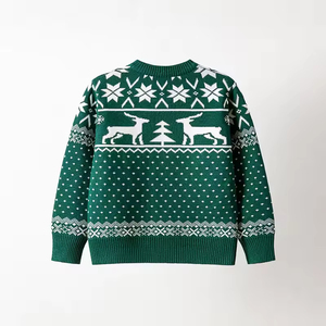 เสื้อกันหนาวเด็ก แบรนด์ Ins Boutique สำหรับฤดูใบไม้ร่วงและฤดูหนาว แขนยาว ผ้าฝ้ายถักลายการ์ตูน สำหรับเด็ก  ลายคริสต์มาส - Product Image 3