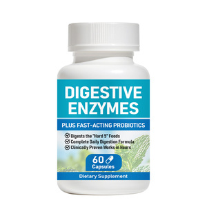 Capsules de complexe d'enzymes digestives avec lipase, papaïne, bromélaïne, glucoamylase, <span class=keywords><strong>inuline</strong></span> pour soutenir la digestion et la <span class=keywords><strong>santé</strong></span> immunitaire féminine OEM - Product Image 2