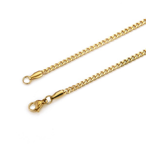 Hip Hop Men's Stainless Steel Fine Vacuum Plated Cuban Chain Necklace Neck Chain Collarbone Chain Tanjing - Product Image 5