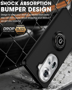 Pour <span class=keywords><strong>OPPO</strong></span> RENO11 version étrangère 6 5G 8T 10 porte-anneau <span class=keywords><strong>Coque</strong></span> arrière avec anneau magnétique TPU PC Anti-chute <span class=keywords><strong>coque</strong></span> de téléphone en gros - Product Image 5