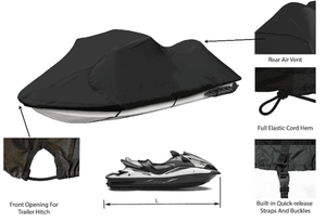 Housse de bateau en forme de V HOTO, résistante, imperméable, anti-UV et anti-déchirure, housse de bateau 600D, tissu Oxford marin - Product Image 5