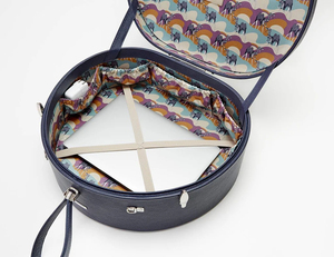 Estuche de lujo redondo para sombrero de vaquero, caja de exhibición para envío, bolso cruzado de cuero para mujer, cajas de embalaje para sombreros con tapas de espejo - Product Image 6