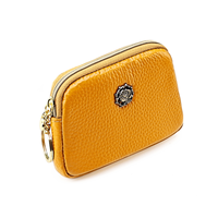 Portefeuille court pour femme en cuir de vachette de qualité supérieure Mount Yanzhi, avec fermeture éclair, porte-clés, en cuir véritable, anti-RFID, multifonctionnel et tendance, directement de l'usine