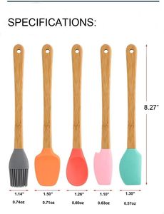 Ustensiles de cuisine en silicone miniatures résistants à la chaleur, ensemble de spatules de cuisine de qualité alimentaire pour enfants, vente chaude de Pâques - Product Image 2