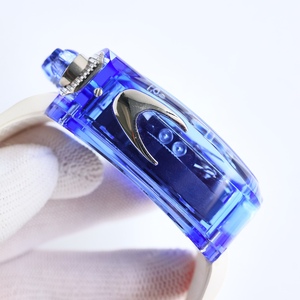 2025 Hot Selling Blue Transparent Case Rubber Strap Mechanical <strong>Watch</strong> Casual Business <strong>Watch</strong> <strong>Watch</strong> for Men - Product Image 4