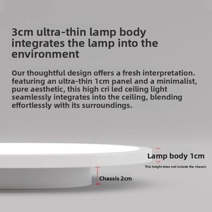 Plafonnier LED minimaliste moderne en aluminium, bande longue et fine, contrôle Tmall Genie, CRI 95, pour couloir et <span class=keywords><strong>dressing</strong></span> - Product Image 4