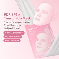 Masque medicube PDRN Pink Tension Up, masque 3 étapes pour un visage en V, soin raffermissant complet du visage pour un menton et une mâchoire sculptés avec PDRN de saumon