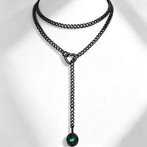 Nouveau Collier en Acier Inoxydable avec Boucle Cœur et Cristal Géométrique, Style Simple et Polyvalent, Tendance Printemps, Populaire en Europe et aux États-Unis, pour <span class=keywords><strong>Photos</strong></span> <span class=keywords><strong>de</strong></span> Rue - Product Image 6