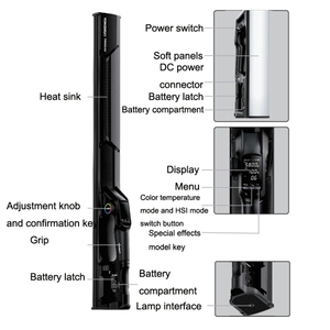 YONGNUO YN660 RGB Version Standard + adaptateur d'alimentation bâton lumineux coloré <span class=keywords><strong>mains</strong></span> LED <span class=keywords><strong>photographie</strong></span> lumières de remplissage - Product Image 6