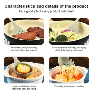 Hot-selling food-grade heat-resistant Silicone Spoon and Strainer silicone kitchenware set for cooking and baking - Product Image 3