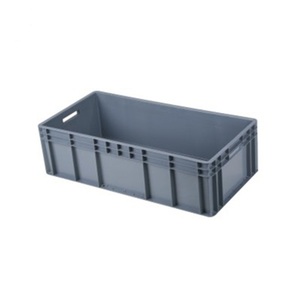 800x600x340mm EU Auto stackable plastic transport crate box