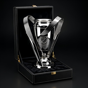Trofeo di Lusso in Metallo Argentato per <span class=keywords><strong>Torneo</strong></span> di Calcio, Base con Pallone 3D e Scudo Personalizzato, Premio Sportivo per Campioni di Club - Product Image 4