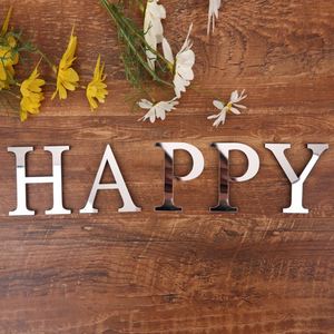 Pegatinas Decorativas con Patrón de Corazón y Letras en Espejo Plateado, Mural Artístico DIY para Interiores, Decoración para el Hogar, Fiestas y Bodas - Product Image 2