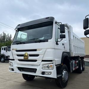 Camion benne diesel HOWO 6x4 d'occasion 371 CV, conduite à droite, moteur Weichai, transporteur de marchandises lourdes, blanc, pour la construction et l'exploitation minière - Product Image 2