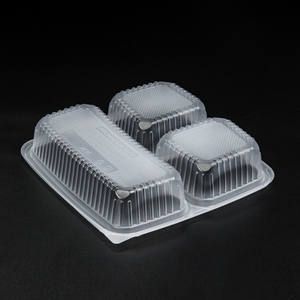 Wholesale Restaurant 3 Compartment Catering Microwavable BPA Free Disposable Plastic 1200ml Food Container Lid Meal <b>Box</b> Takeaway - Product Image 5