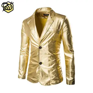 2022 son tasarım erkekler ceket takım elbise smokin altın Herren Anzug resmi Blazer takımları