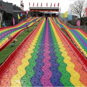 Colorful Farm Park Amusement Rides Outdoor Dry Slide Tourist Attraction Popular Funny Rainbow Slide For Sale