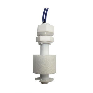Capteur de niveau de liquide, interrupteur à flotteur en plastique blanc avec câble noir pour la détection de niveau élevé ou bas - Product Image 1