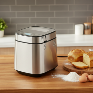 SOHEF Máquina <span class=keywords><strong>para</strong></span> Hacer <span class=keywords><strong>Pan</strong></span> Eléctrica con Dispensadores Automáticos Dobles, Menú 25 en 1 <span class=keywords><strong>para</strong></span> Masa/Mermelada/Pasteles, Retardo de Inicio de 15H, Función Mantener Caliente, 700W, Acero Inoxidable - Product Image 1