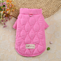 Manteau matelassé pour chien de petite race, couleur unie, doublure polaire, veste d'hiver pour chiot avec anneau en D pour la promenade en extérieur, vêtements pour chien