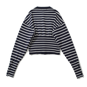 <span class=keywords><strong>Pull</strong></span> en tricot rayé à col rond simple et élégant pour femmes d'automne, style européen et américain, TAOP&ZA 25085 25086 - Product Image 2