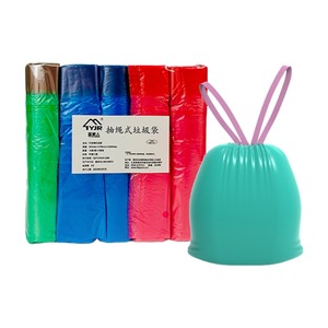 Nhà Máy Màu Đen Dây Kéo Màu Vàng Dùng Một Lần Nhiệm Vụ Nặng Nề Túi Rác Cuộn Thùng Rác Nhựa Túi Rác Bán Buôn Tái Chế - Product Image 3