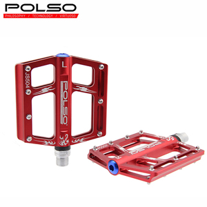 Pédale de vélo POLSO JS504 OEM de haute qualité, ultralégère, avec 3 roulements étanches, en alliage d'aluminium, rouge, bleu, noir, pour BMX, cruisers, VTT, vélo de route - Product Image 1