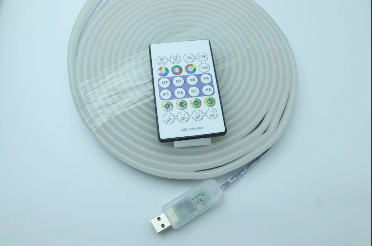 USB 5V IP67 2M Copper RGB Neon Rope Lights LED Strips APP & Remote Control Music Sync Dimmable DIY Mode Game Rooms · image 5