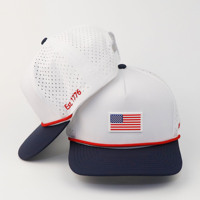 Gorra de Béisbol Deportiva para Exteriores, Impermeable, de Dos Tonos, con Parche de PVC Perforado Personalizado, para Uniformes de Empresa, Venta al Por Mayor