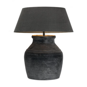 Lámpara de jarrón eléctrico Hamo, diseño Art Deco, Base de cerámica negra texturizada, artesanía de madera, decoración del hogar, novedad, decoración creativa del hogar - Product Image 3