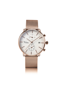 Montre-Bracelet à <span class=keywords><strong>Quartz</strong></span> pour Homme Virtue 2025 avec Logo Personnalisé Style Chronographe Bracelet en Cuir Véritable Cadran en Cristal Étanche Faible MOQ - Product Image 3