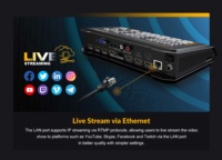 AVMATRIX HVS0401E Micro de 4 canales para conmutador de vídeo HDMI y DP Transmisión en vivo y grabación a través de protocolos Ethernet IP y RTMP
