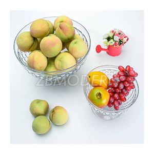 Frutero <span class=keywords><strong>de</strong></span> Cristal Transparente Decorativo para Mesa <span class=keywords><strong>de</strong></span> Comedor, Frutero <span class=keywords><strong>de</strong></span> Cristal <span class=keywords><strong>con</strong></span> Soporte - Product Image 2