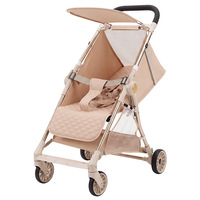 Système de poussette de voyage pour bébé, 4 roues, pliable, léger, compatible avec les sièges auto, position allongée pour bébés