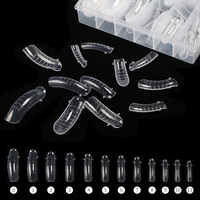 #4 Wholesale120pcs Curve Square Extra Large Trackless Dual Extension Tips System Faux ongles Dual Form for Nail Supplier Salon
