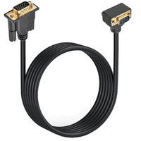 Cable VGA con Núcleo de Cobre Chapado en Oro para Conexión de Monitores de Computadora y Pantallas de Cajas Registradoras de Supermercados, Cable de Datos de Video