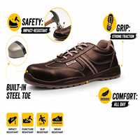 Chaussures de sécurité industrielles AOXIANG en cuir véritable avec embout en acier composite, légères, antidérapantes, semelle extérieure en PU, pour le travail et la construction, automne
