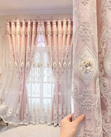 MU precio bajo bordado de lujo cortinas elegantes sala de estar hermosas cortinas y cortinas clásicas europeas