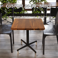 Table à manger moderne contemporaine en bois massif avec taille personnalisée pour l'ameublement de la maison
