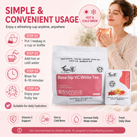 Thé blanc mélangé de qualité supérieure Rosa Roxburghii sans caféine, thé santé en sachets, rafraîchissant, soin de la peau, thé aux herbes