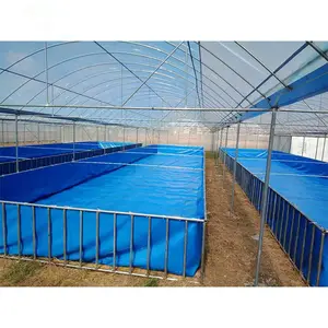Esnek Pvc plastik balık çiftliği tankı Tilapia balık tankı tarım