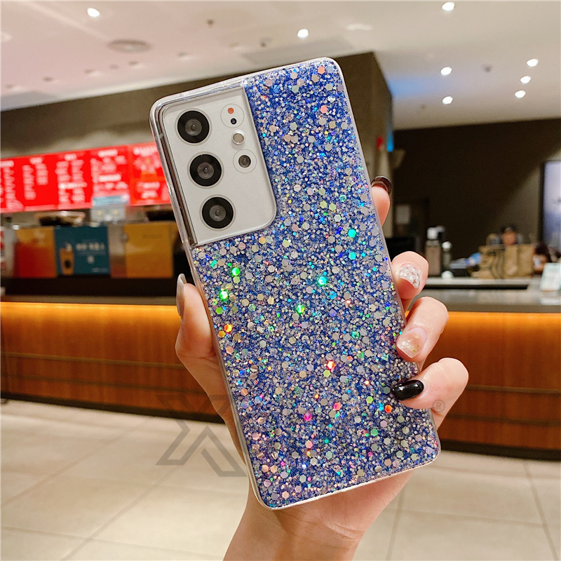 moex Sparky Case Compatibile con Xiaomi Redmi Note 9 Pro Custodia con Effetto Glitter Trasparente Silicone Custodia Sottile Ragazza Cover Ultra Slim - Trasparente