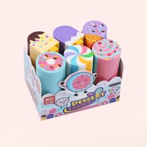 Soododo 2026 Gomme à effacer en caoutchouc en forme de jouet mignon (sushi, dessert, ballon de football), pour bureau <span class=keywords><strong>et</strong></span> école primaire, sans résidus, idéale comme récompense - Product Image 6