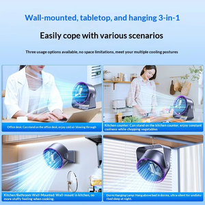 Ventilador de Circulación de Aire de Escritorio, Ventilador Eléctrico Portátil de Mesa, Flujo de Aire Turbo Silencioso, Viento Fuerte, Velocidad Ajustable, para Dormitorio u Oficina - Product Image 5