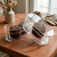 Boîte Cadeau Ovale Transparente en PS Écologique pour Bonbons et Chocolats, Présentoir, Emballage Artisanat, Impression Numérique 1mm
