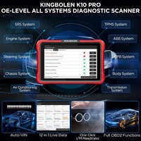 Dernier modèle KINGBOLEN K10 PRO Scanner OBD2 bidirectionnel, Codage ECU, 40+ services, CANFD, Outil de diagnostic de tous les systèmes, Mise à jour du K10