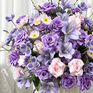 Arreglo Floral Artificial de Alta Simulación, Hecho a Mano, Romántico y de Ensueño, Decoración para Bodas - Product Image 3