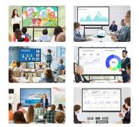 Tableau blanc interactif à écran tactile intelligent 4K de 75 pouces pour l'enseignement en conférence éducative, écran plat interactif
