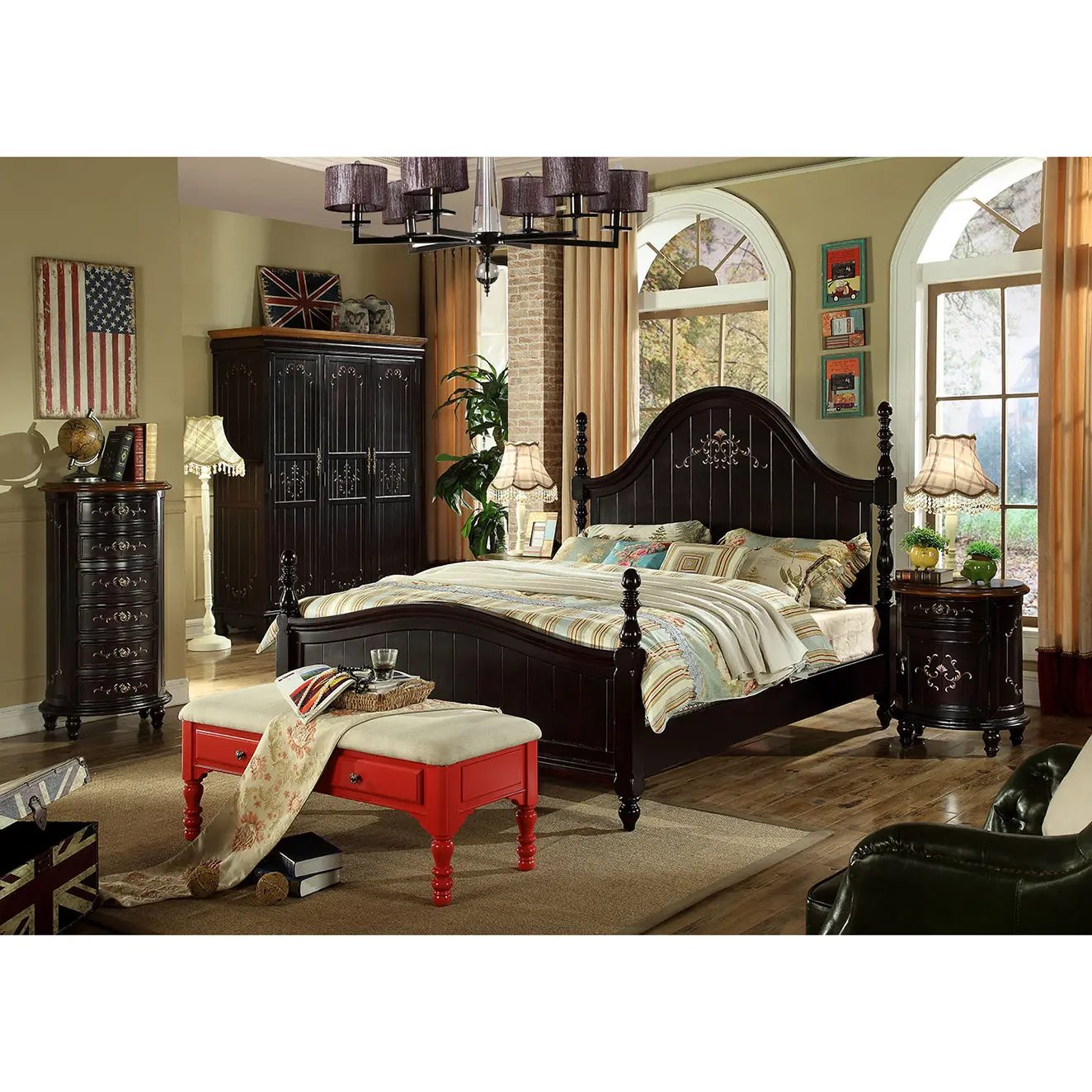 Laagste Prijs Goede Kwaliteit Antieke Klassieke Stijl Hotel Slaapkamer Sets Slaapkamer Suite Bed Room Furniture Slaapkamer GL17