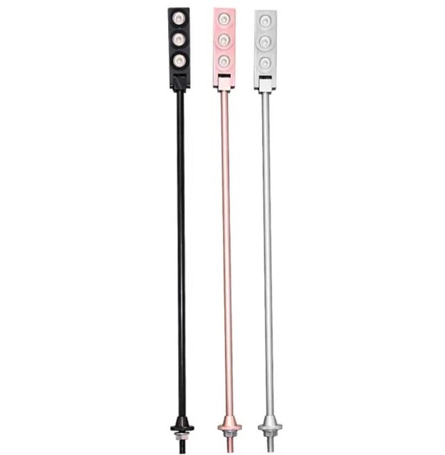 LED Intelligent 3*1W Adjustable Three-Head Modern Showcase Light with High CRI 90 for Jewelry Display Cabinets